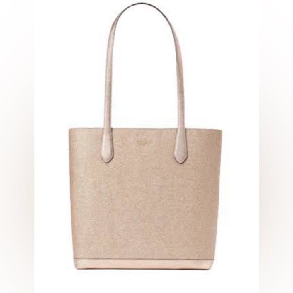 NWT Kate Spade Rose Gold Tinsel Tote